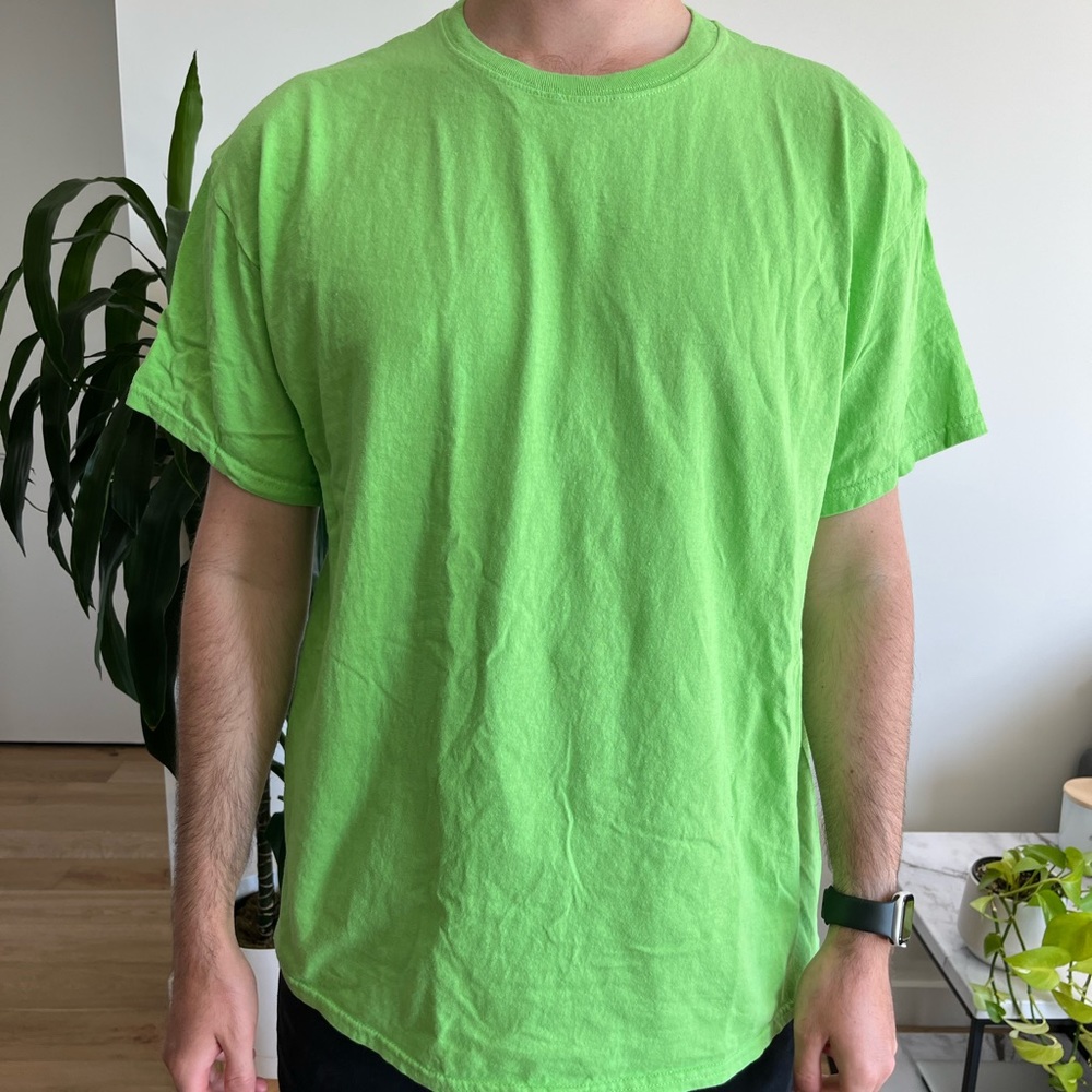 GILDAN: Light Green Heavy Cotton T-Shirt